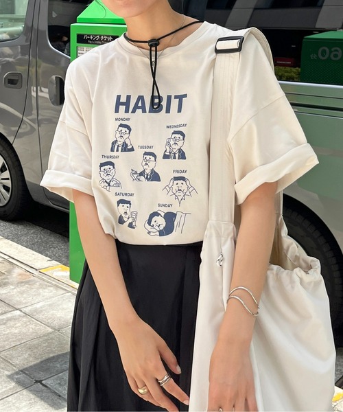 CPCM(シーピーシーエム)の「7daysおじさんビッグTシャツ(Tシャツ/カットソー・レディース・イエロー/カーキ/オフホワイト/ホワイト系その他・FREE)」の2枚目の写真