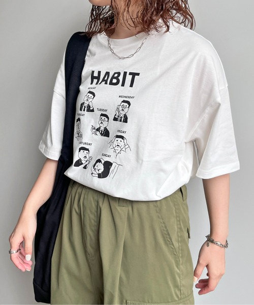 CPCM(シーピーシーエム)の「7daysおじさんビッグTシャツ(Tシャツ/カットソー・レディース・イエロー/カーキ/オフホワイト/ホワイト系その他・FREE)」の5枚目の写真