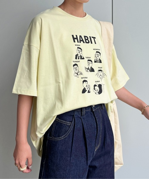 CPCM(シーピーシーエム)の「7daysおじさんビッグTシャツ(Tシャツ/カットソー・レディース・イエロー/カーキ/オフホワイト/ホワイト系その他・FREE)」の17枚目の写真
