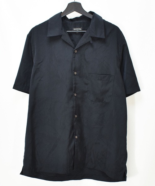 VINTAGE(ヴィンテージ)の「【ヴィンテージ古着】00's GEORGE/ジョージ ブラック ボタニカル柄 半袖シャツ(シャツ/ブラウス・メンズ・ブラック・LARGE)」の1枚目の写真