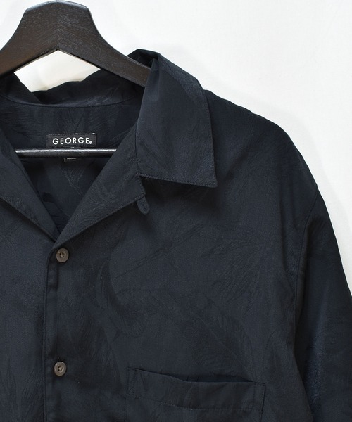 VINTAGE(ヴィンテージ)の「【ヴィンテージ古着】00's GEORGE/ジョージ ブラック ボタニカル柄 半袖シャツ(シャツ/ブラウス・メンズ・ブラック・LARGE)」の5枚目の写真