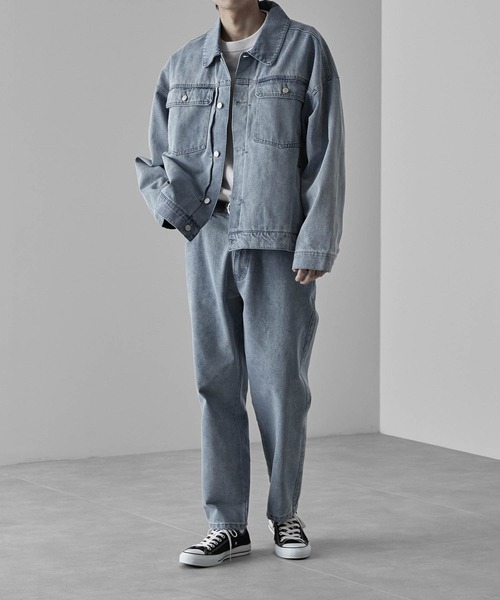 カバーオール RUUBON corduroy collar denim coverall コーデュロイカラーデニムカバーオール