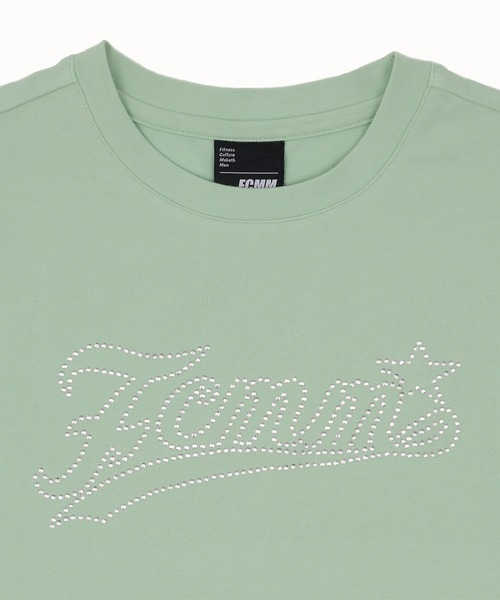 FCMM(エフシーエムエム)の「【日本限定アイテム】RHINE STONE S/S TEE/ラインストーンショートスリーブT(Tシャツ/カットソー・レディース・ブラック/ミント/ホワイト・MEDIUM/SMALL)」の7枚目の写真