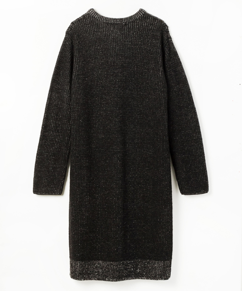 AMERICAN RAG CIE(アメリカンラグシー)の「MUNICH×AMERICAN RAG CIEラムウール片畦Vネックニットワンピース/212-MUM-MN152K08【WEB限定】(ワンピース・レディース・ブラック/グレー系その他・FREE)」の18枚目の写真