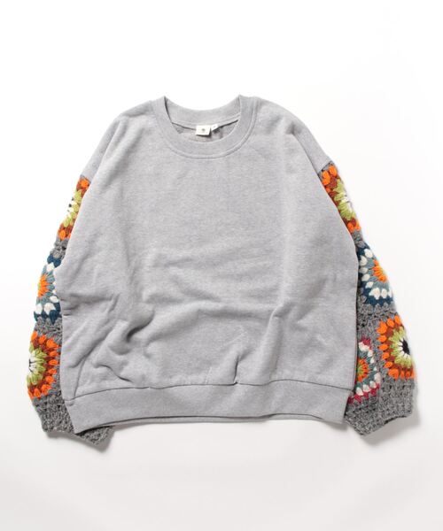 チチカカ（チチカカ）の「スウェットxハンドクロシェプルオーバー