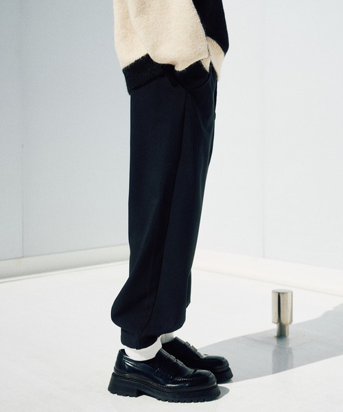 DOOPZ（ドープス）の「LOOSE RIB JOGGER PANTS / ルーズリブジョガーパンツ（その他パンツ・メンズ・ベージュ/ブラック・LARGE/MEDIUM/SMALL）」の5枚目の写真