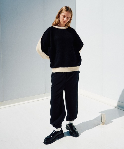 DOOPZ（ドープス）の「LOOSE RIB JOGGER PANTS / ルーズリブジョガーパンツ（その他パンツ・メンズ・ベージュ/ブラック・LARGE/MEDIUM/SMALL）」の14枚目の写真