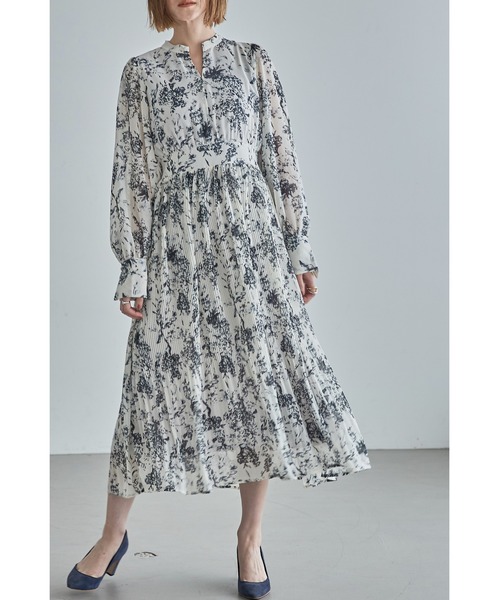 シアーフラワープリーツワンピース 00サイズ】シアーフラワープリーツワンピース｜フレイアイディー