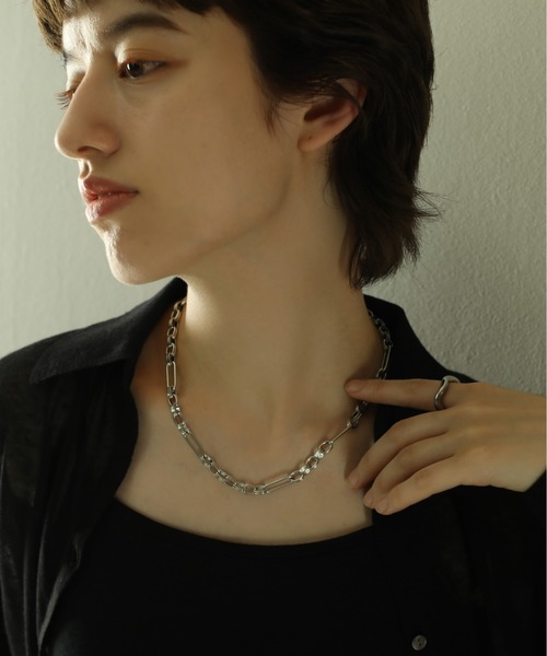 金属アレルギー対応 ボリュームチェーンネックレス サージカルステンレス（ネックレス）｜ORLEAN（オルレアン）
