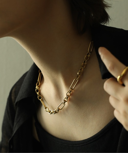 金属アレルギー対応 ボリュームチェーンネックレス サージカルステンレス（ネックレス）｜ORLEAN（オルレアン）