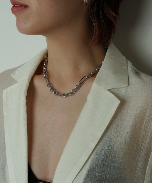 金属アレルギー対応 ボリュームチェーンネックレス サージカルステンレス（ネックレス）｜ORLEAN（オルレアン）