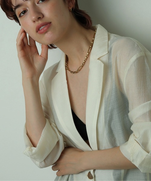 金属アレルギー対応 ボリュームチェーンネックレス サージカルステンレス（ネックレス）｜ORLEAN（オルレアン）