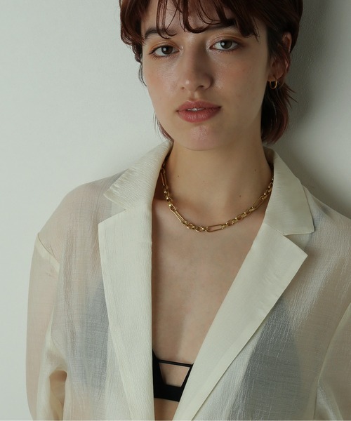 金属アレルギー対応 ボリュームチェーンネックレス サージカルステンレス（ネックレス）｜ORLEAN（オルレアン）