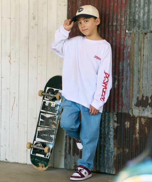DC(ディーシー)の「DC/ディーシー 23 KD WIDE PAINTER PANT23 キッズ ワイド ペインターパンツ パンツ スケートボード YPT234525(デニムパンツ・キッズ・ブラック/インディゴブルー/ライトインディゴブルー・160cm/140cm/150cm/130cm/120cm)」の6枚目の写真