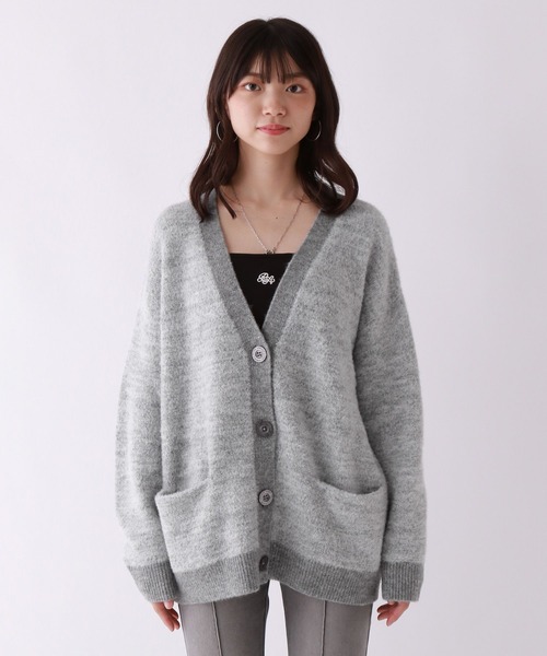 repipi armario（レピピ アルマリオ）の「フワフワエアリーカーディガン（カーディガン/ボレロ・キッズ・グリーン/パープル/グレー・SMALL/MEDIUM/LARGE）」の7枚目の写真