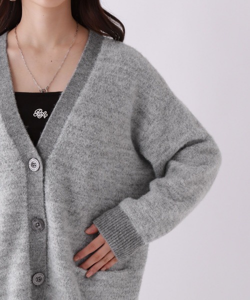 repipi armario（レピピ アルマリオ）の「フワフワエアリーカーディガン（カーディガン/ボレロ・キッズ・グリーン/パープル/グレー・SMALL/MEDIUM/LARGE）」の11枚目の写真