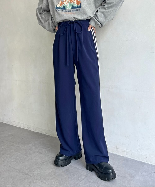 CPCM(シーピーシーエム)の「サイドラインパンツ(その他パンツ・レディース・ブラック/グリーン/ネイビー/グレー・FREE)」の15枚目の写真