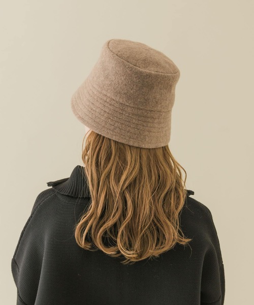 SMELLY(スメリー)の「ソフトウールバケットハット(ハット・レディース・グレー/モカ/アイボリー/ブラック・-)」の18枚目の写真