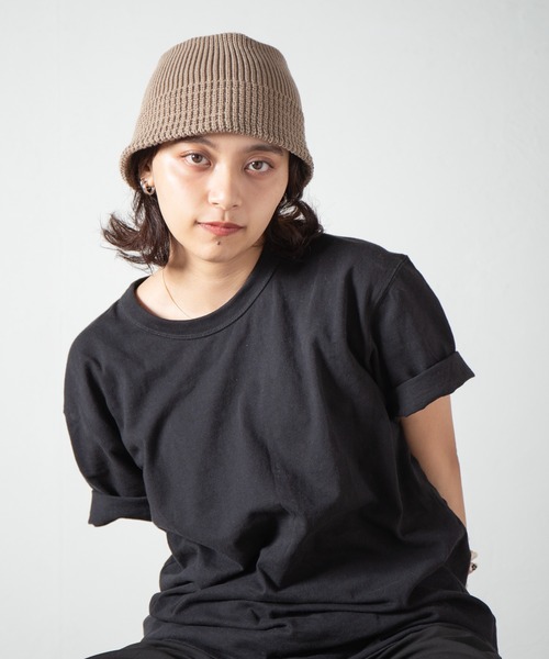 RACAL（ラカル）の「Knit Bucket Hat 3 / ニットバケットハット3（ニットキャップ/ビーニー・レディース・ベージュ/ブラック/アイボリー/ブラウン/グレー・FREE）」の9枚目の写真