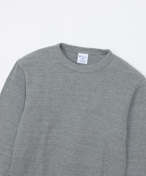 Champion(チャンピオン)の「【Champion/チャンピオン】メンズ ベーシック ロングスリーブTシャツ(Tシャツ/カットソー・メンズ・ネイビー/ホワイト/グレー/オリーブ/ブラック/モカ・MEDIUM/LARGE/X-LARGE/SMALL)」の11枚目の写真