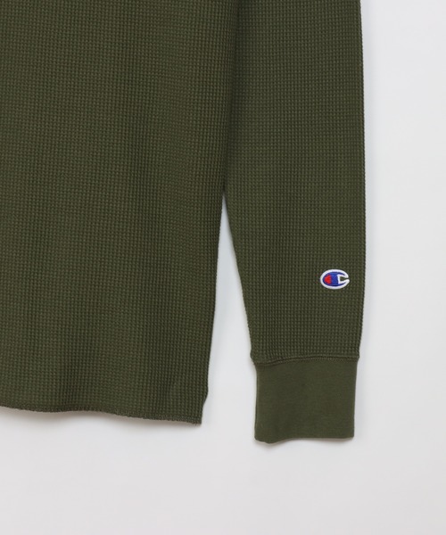 Champion(チャンピオン)の「【Champion/チャンピオン】メンズ ベーシック ロングスリーブTシャツ(Tシャツ/カットソー・メンズ・ネイビー/ホワイト/グレー/オリーブ/ブラック/モカ・MEDIUM/LARGE/X-LARGE/SMALL)」の14枚目の写真
