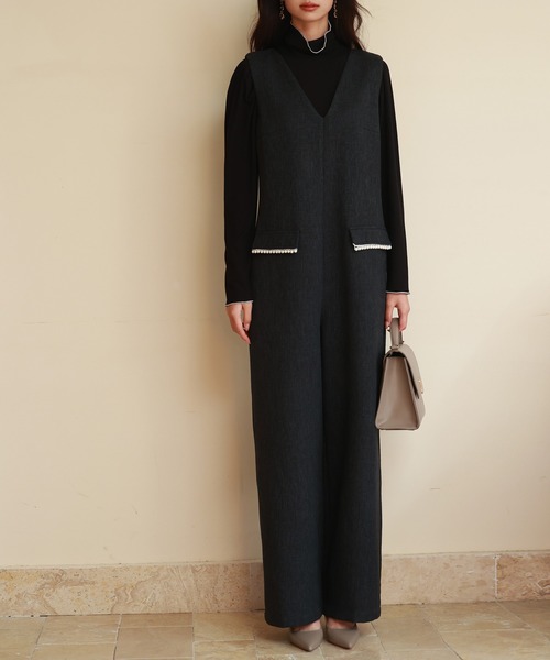 美品 23AW SABY サバイ ツイード オールインワン 706O▲ 美品 23AW SABY サバイ ツイード オールインワン 706O△ saby(サバイ