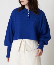 A de a.v.v | 鹿の子柄ボリュームスリーブニット(ニット/セーター)