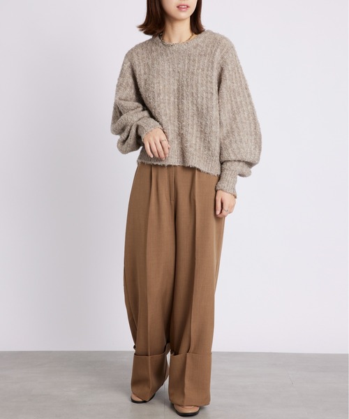 SETUP7（セットアップセブン）の「【SETUP7】ブロードロールアップパンツ trc（その他パンツ・レディース・チャコールグレー/カーキ/ブラウン・FREE）」の13枚目の写真