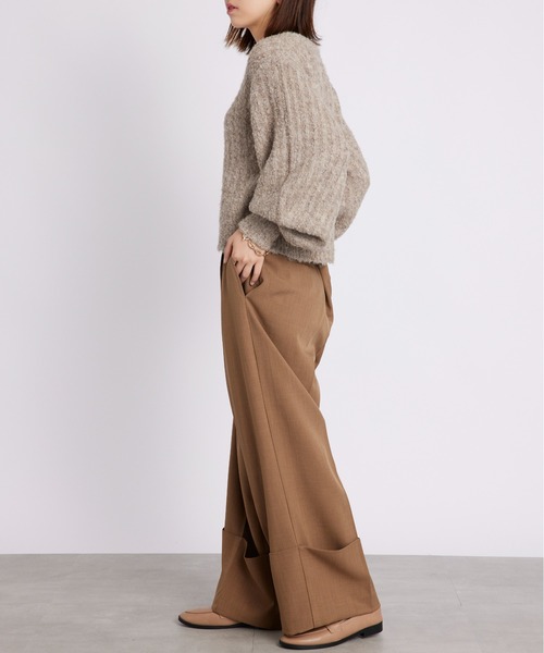 SETUP7（セットアップセブン）の「【SETUP7】ブロードロールアップパンツ trc（その他パンツ・レディース・チャコールグレー/カーキ/ブラウン・FREE）」の14枚目の写真