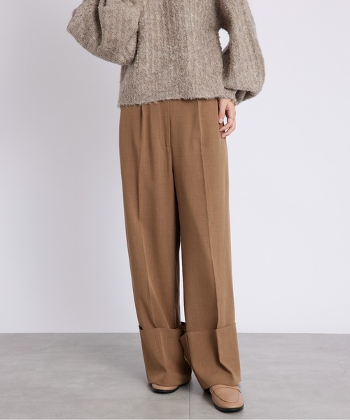 SETUP7（セットアップセブン）の「【SETUP7】ブロードロールアップパンツ trc（その他パンツ・レディース・チャコールグレー/カーキ/ブラウン・FREE）」の9枚目の写真