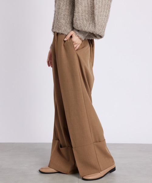 SETUP7（セットアップセブン）の「【SETUP7】ブロードロールアップパンツ trc（その他パンツ・レディース・チャコールグレー/カーキ/ブラウン・FREE）」の11枚目の写真