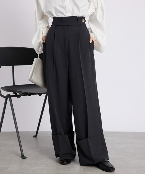 SETUP7（セットアップセブン）の「【SETUP7】ブロードロールアップパンツ trc（その他パンツ・レディース・チャコールグレー/カーキ/ブラウン・FREE）」の22枚目の写真