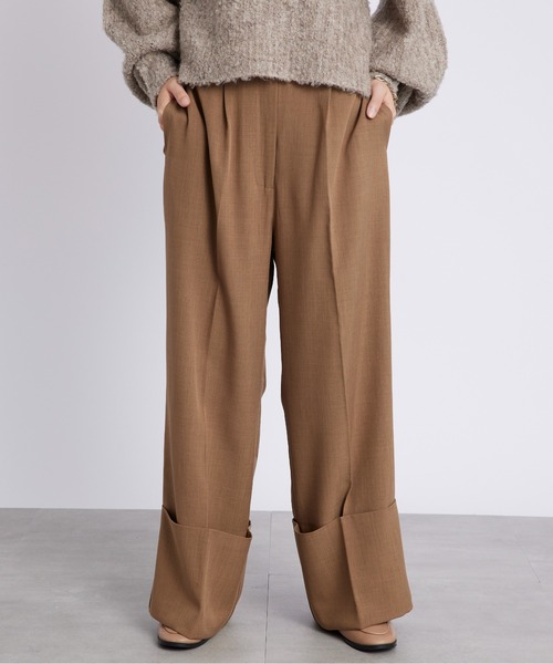 SETUP7（セットアップセブン）の「【SETUP7】ブロードロールアップパンツ trc（その他パンツ・レディース・チャコールグレー/カーキ/ブラウン・FREE）」の8枚目の写真