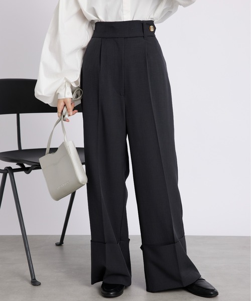 SETUP7（セットアップセブン）の「【SETUP7】ブロードロールアップパンツ trc（その他パンツ・レディース・チャコールグレー/カーキ/ブラウン・FREE）」の21枚目の写真