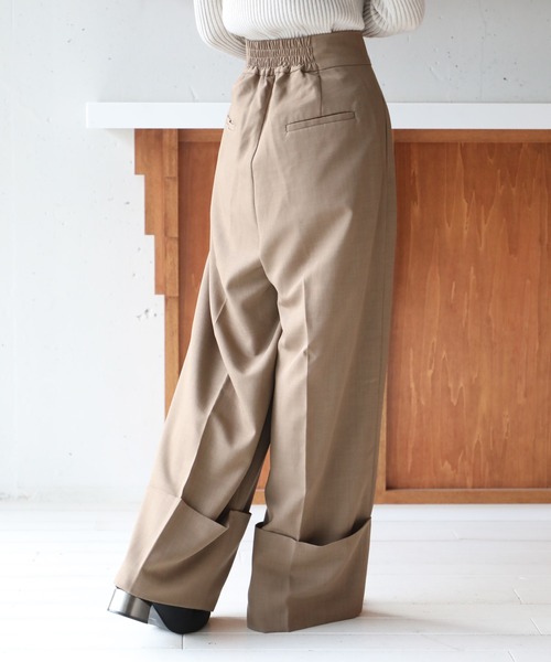 SETUP7（セットアップセブン）の「【SETUP7】ブロードロールアップパンツ trc（その他パンツ・レディース・チャコールグレー/カーキ/ブラウン・FREE）」の7枚目の写真