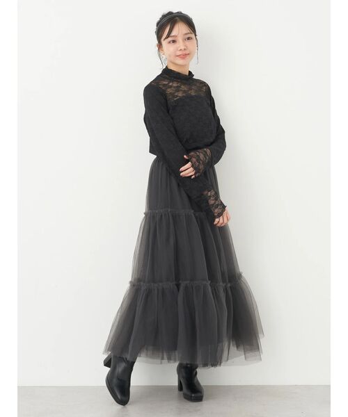 earth music&ecology（アースミュージックアンドエコロジー）の「あったかフェミニンインナー(レース)（インナーウェア/肌着・レディース・ブラック/オフホワイト/モカ・S/M）」の14枚目の写真