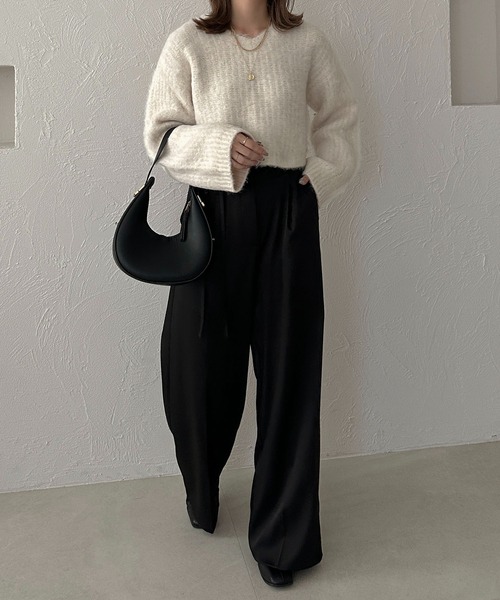 apres jour clair(アプレジュールクレア)の「【apres jour clair】ウール混ショートニット【ZOZOTOWN限定アイテム】(ニット/セーター・レディース・グレー/アイボリー/ベージュ・フリー/X-LARGE)」の10枚目の写真