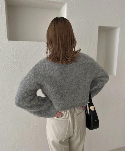 apres jour clair(アプレジュールクレア)の「【apres jour clair】ウール混ショートニット【ZOZOTOWN限定アイテム】(ニット/セーター・レディース・グレー/アイボリー/ベージュ・フリー/X-LARGE)」の15枚目の写真