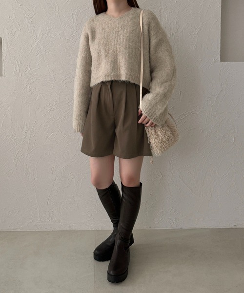 apres jour clair(アプレジュールクレア)の「【apres jour clair】ウール混ショートニット【ZOZOTOWN限定アイテム】(ニット/セーター・レディース・グレー/アイボリー/ベージュ・フリー/X-LARGE)」の21枚目の写真
