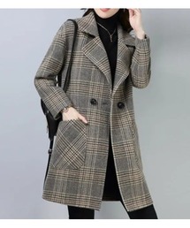 LAUTRE COTE（ロウトレコウト）の「グレンプレイドハーフコート（ピーコート・メンズ・グレー系）」