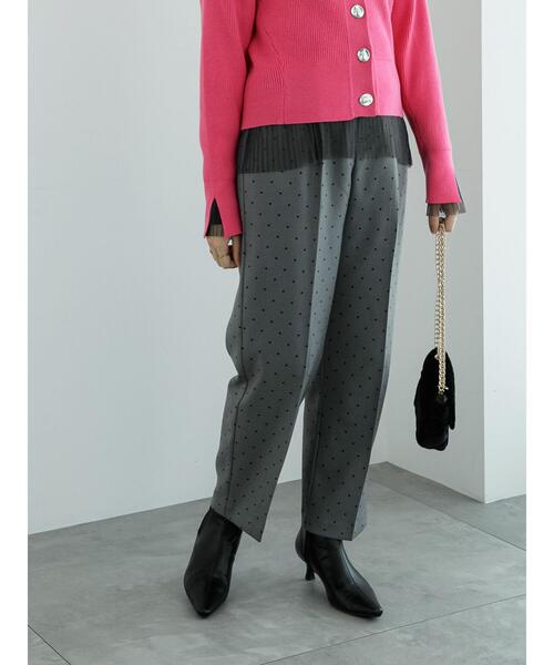 Te chichi(テチチ)の「タックパンツ(ドット/無地)(その他パンツ・レディース・ブラック/オフホワイト/グレー/ホワイト・F)」の4枚目の写真