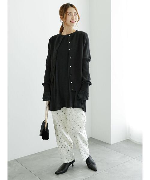 Te chichi(テチチ)の「タックパンツ(ドット/無地)(その他パンツ・レディース・ブラック/オフホワイト/グレー/ホワイト・F)」の7枚目の写真