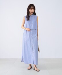 ヌキテパBEAMS別注ストライプ ノースリーブ ロングワンピース ヌキテパBEAMS別注ストライプ ノースリーブ ロングワンピース 楽天市場