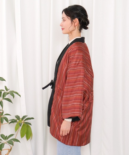 KYOETSU(キョウエツ)の「リバーシブルフリース半纏 C(その他アウター・レディース・ブラック×ホワイト/ブラウン系その他/レッド系その他/エンジ/ネイビー系/ブラック系その他/グレー×ホワイト/ネイビー系2・M/L)」の22枚目の写真