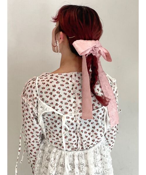 merry jenny（メリージェニー）の「ribbonシュシュ（シュシュ・レディース・ブラック/ピンク/オフホワイト・FREE）」の4枚目の写真