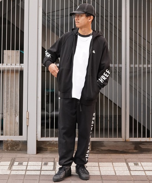 新品未使用 アディダス　スウェット　シャツ　黒　L パンツM adidas - 【 Lサイズ 】新品タグ付き 3ストライプ クロップド