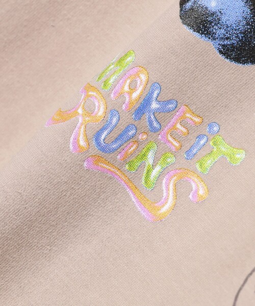 TOKYO CULTUART by BEAMS（トウキョウカルチャートバイビームス）の「nico ito / MAKE iT RUiNS Tee shirt（Tシャツ/カットソー・メンズ・ホワイト/ピンク・SMALL/MEDIUM/LARGE/X-LARGE）」の11枚目の写真