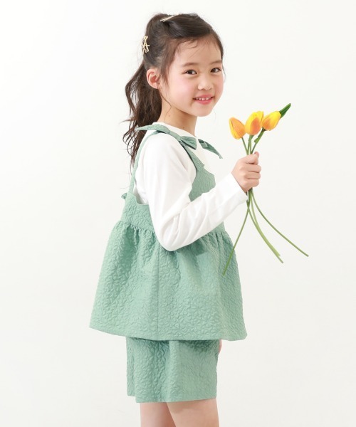 devirock(デビロック)の「3点セット ふくれジャガード セットアップ(長袖Tシャツ付き)(ワンピース・キッズ・その他3/その他2/その他1・150cm/120cm/160cm/130cm/110cm/100cm/140cm)」の3枚目の写真