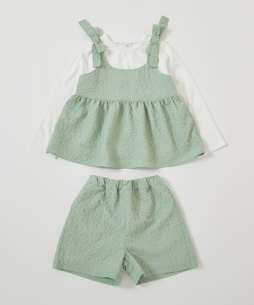 devirock(デビロック)の「3点セット ふくれジャガード セットアップ(長袖Tシャツ付き)(ワンピース・キッズ・その他3/その他2/その他1・150cm/120cm/160cm/130cm/110cm/100cm/140cm)」の14枚目の写真