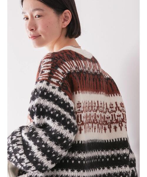 AMERICAN HOLIC（アメリカンホリック）の「フェアアイル柄ニットカーディガン（カーディガン/ボレロ・レディース・ブラウン・M/L）」の20枚目の写真